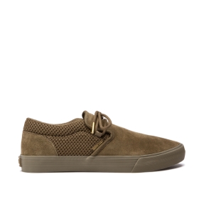 Pánské Nízké Boty Supra CUBA Olivy Zelené | CZ-50058